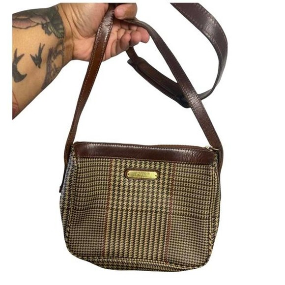 Ralph Lauren Bags Vintage Polo Ralph Lauren Houndstooth Crossbody Bag Worn Condition Poshmark